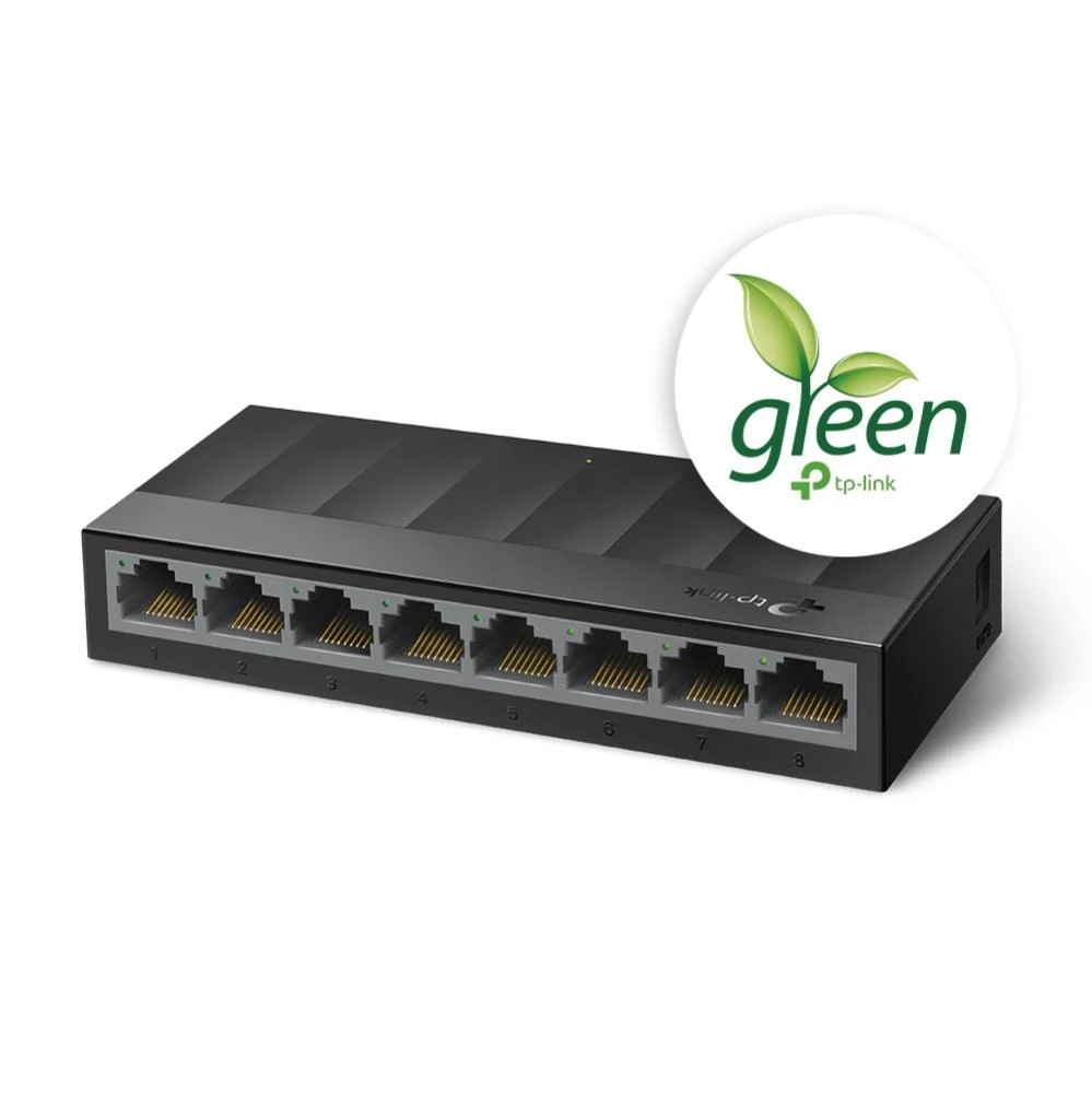 TP-LINK LiteWave 8-port Gigabit Desktop Switch 8 Gigabit RJ45 Ports Desktop Plastikinis dėklas