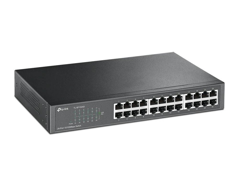 Šakotuvas TP-LINK 24port 10/100M Switch Plieninis dėklas