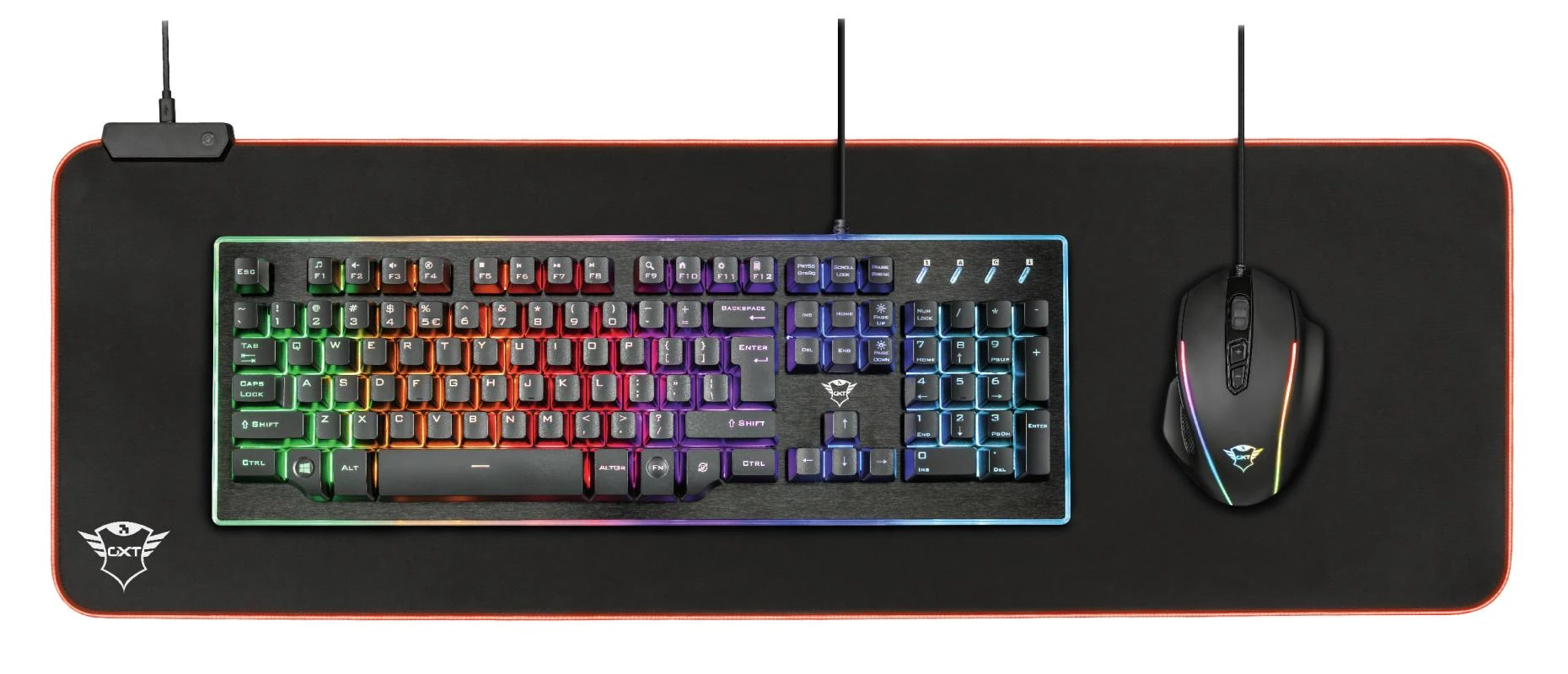 TRUST GXT 764 Glide-Flex RGB XXL pelės kilimėlis | 930x300x3mm