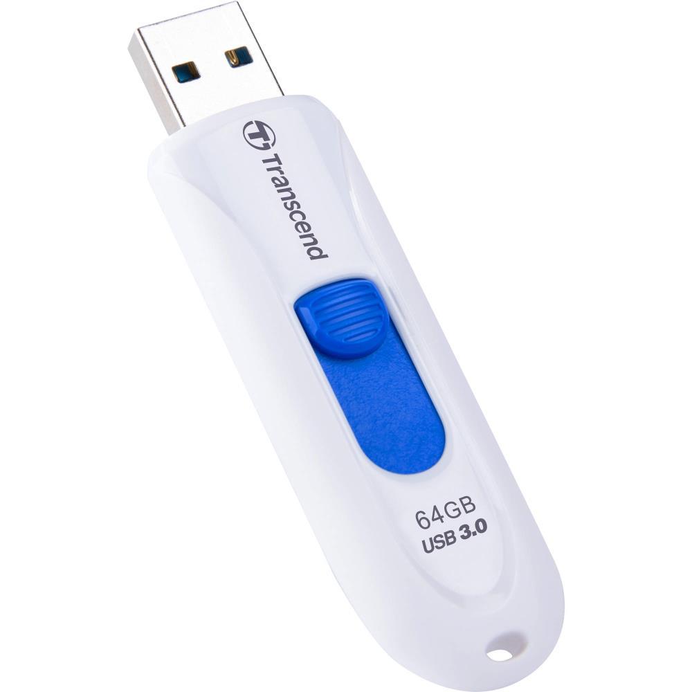 TRANSCEND JetFlash790 64GB USB 3.0 baltas