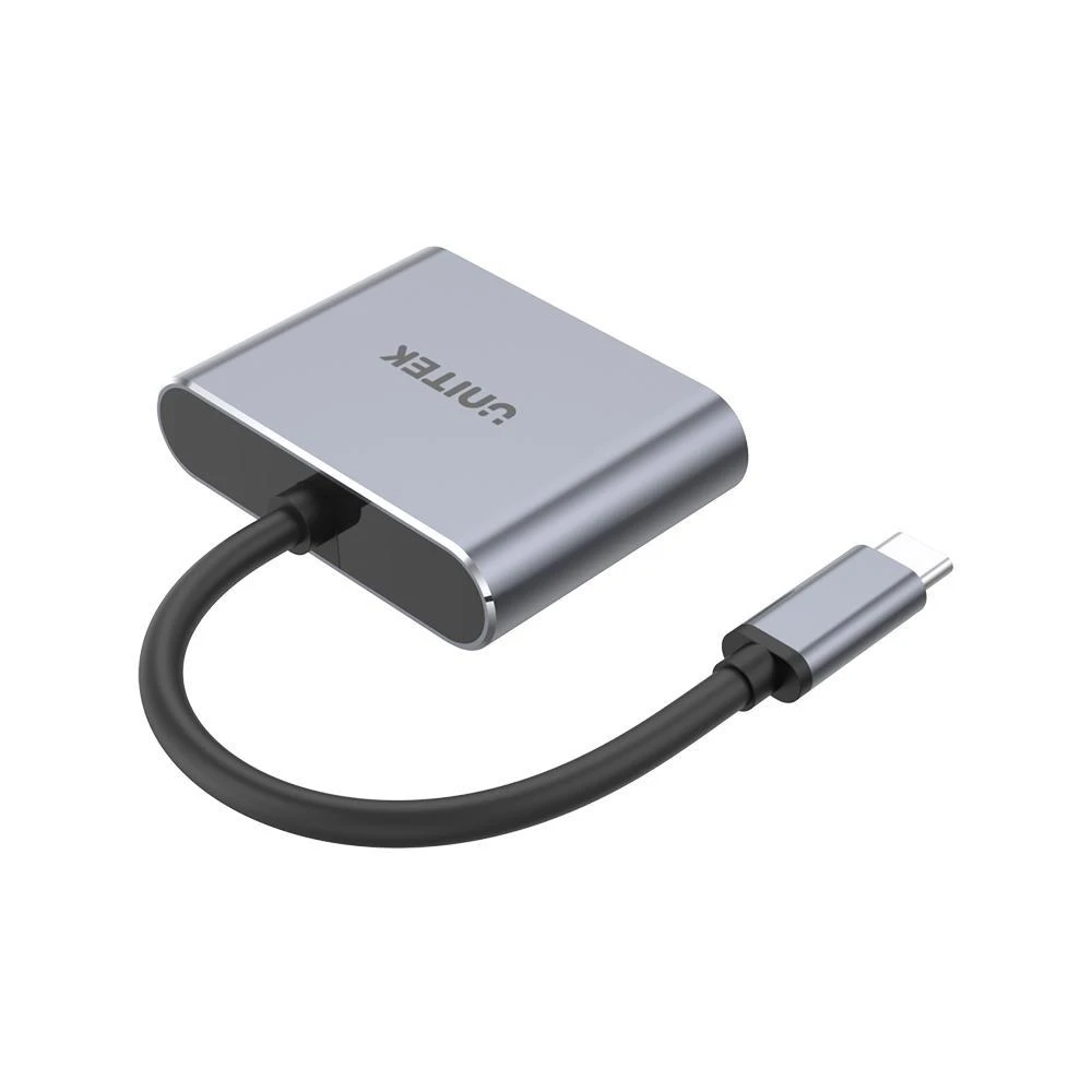 Unitek USB-C adapteris, pilkas korpusas