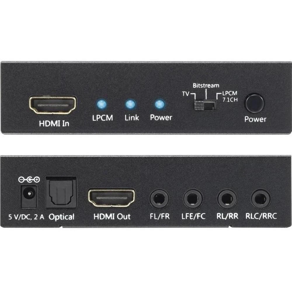 Techly IDATA HDMI-EA74K garso keitiklis Juoda