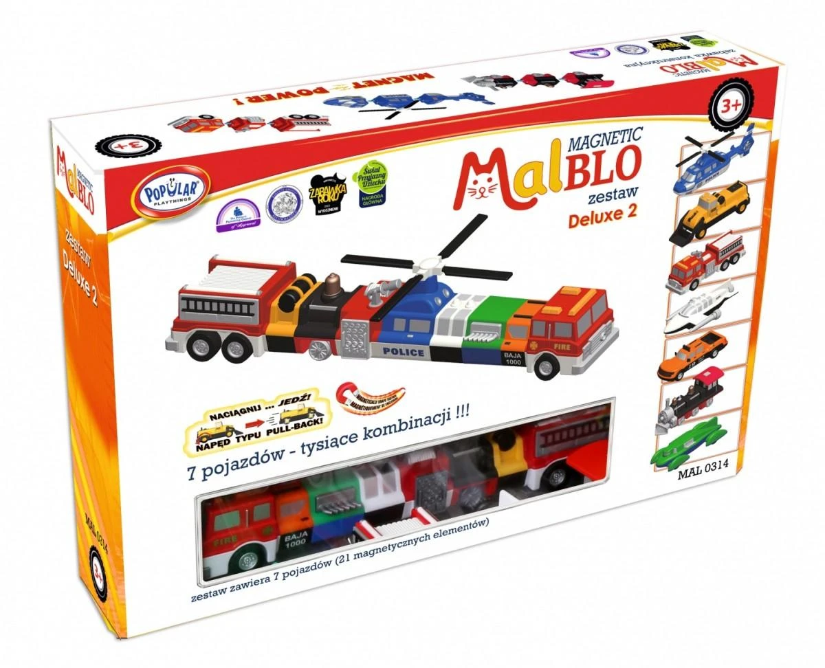 Malik Rinkinys Malblo magnetinių transporto priemonių prabangus rinkinys 2