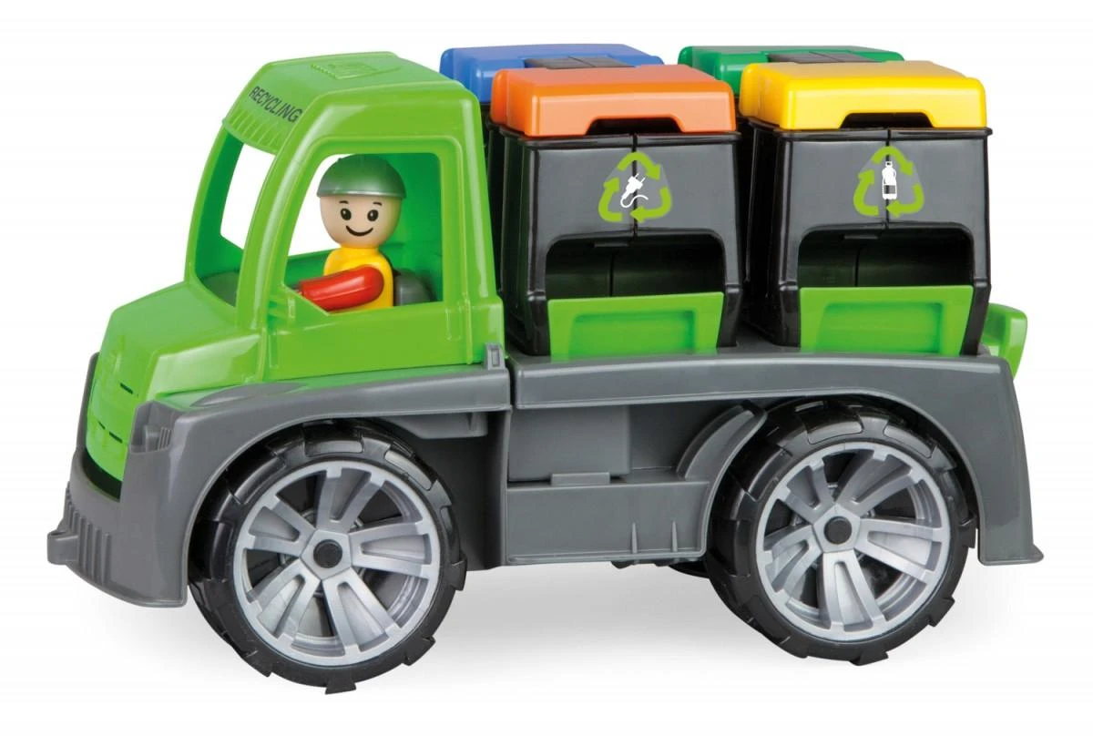 Žaislinio automobilio šiukšlių išvežimas (dėžutėje), LENA Truxx 04453, 2+