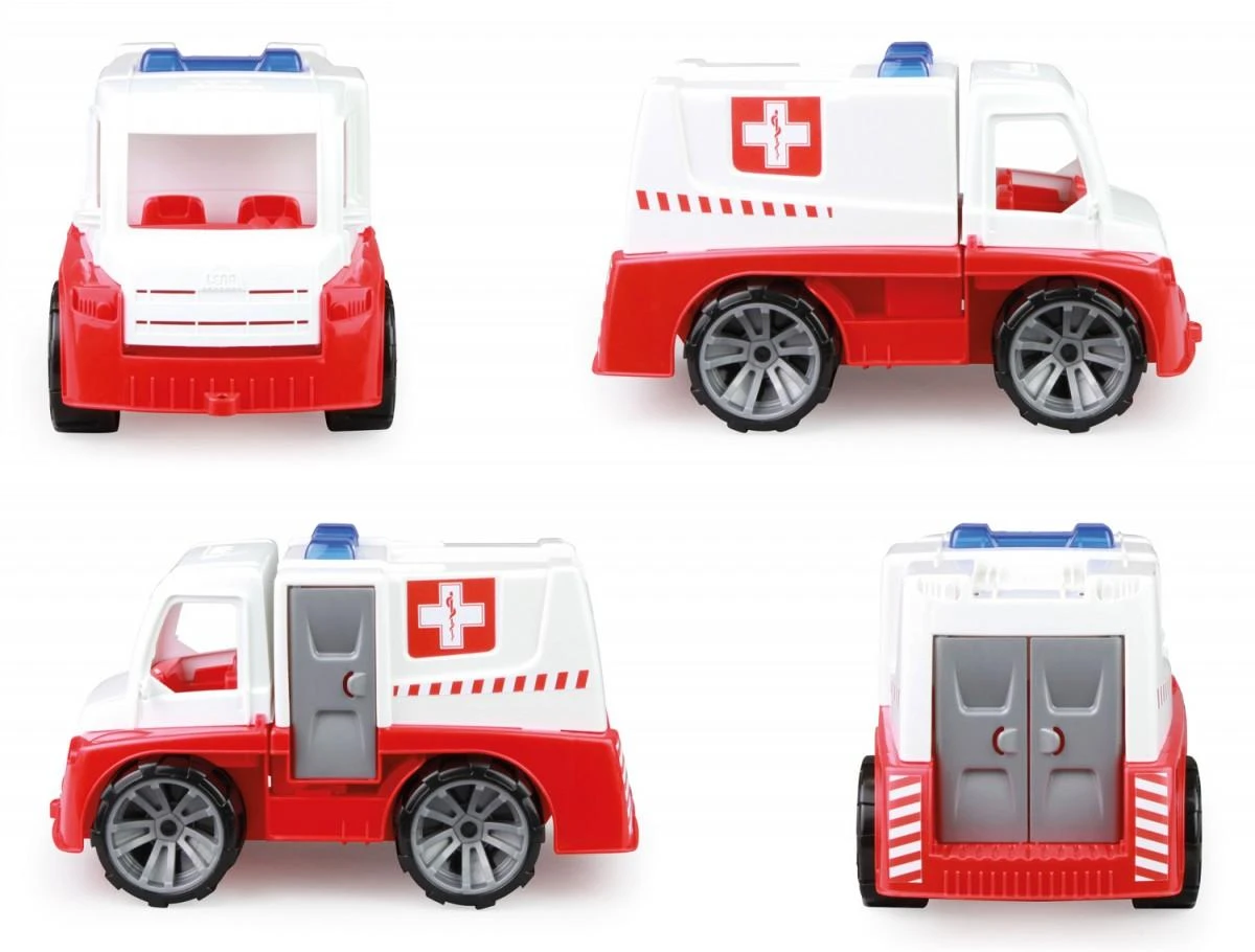 Žaislinis greitosios pagalbos automobilis, 29 cm (dėžutėje), LENA Truxx, 04456