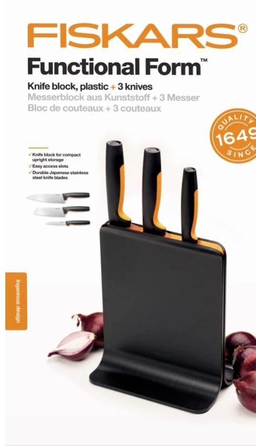Fiskars Functional Form plastikinis peilių dėklas 5 peiliams