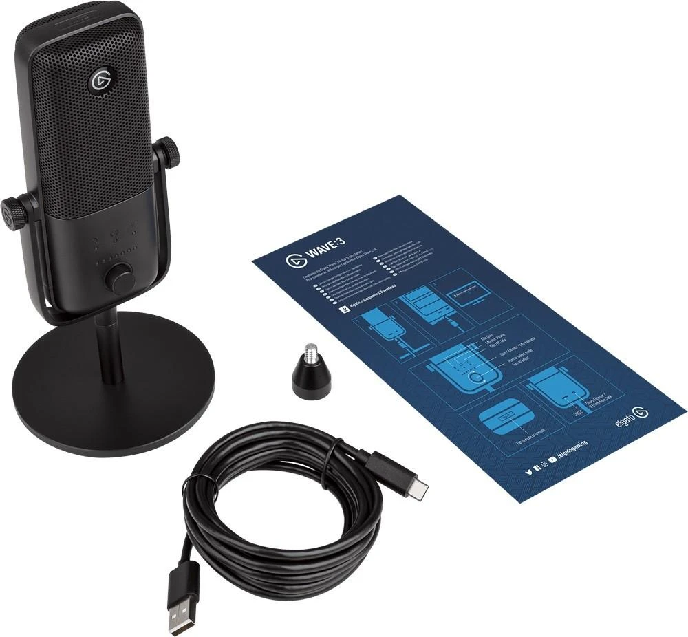 Kondensatorinis transliavimo mikrofonas Elgato Wave:3