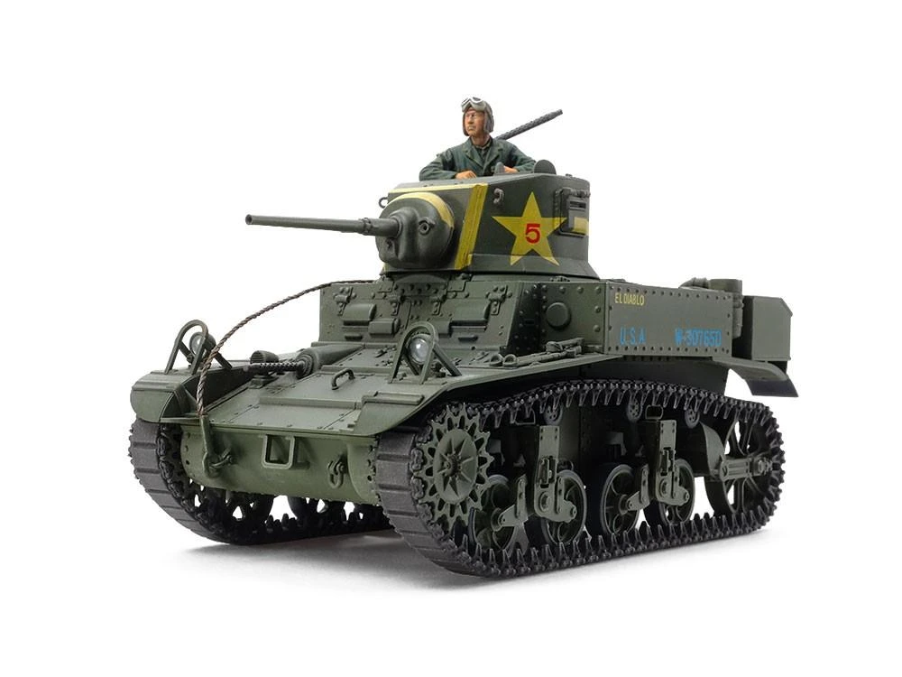 Tamiya M3 Stuart lengvasis tankas 1/35 vėlyvosios gamybos plastikinis rinkinys