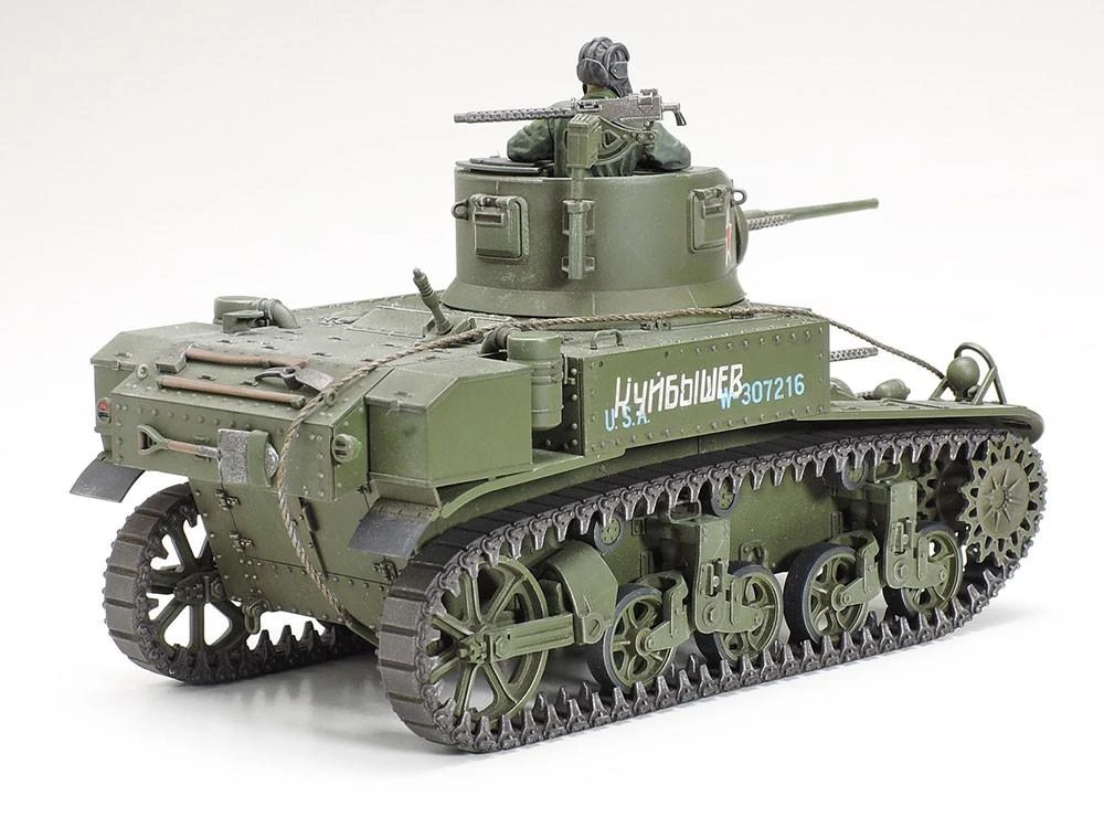 Tamiya M3 Stuart lengvasis tankas 1/35 vėlyvosios gamybos plastikinis rinkinys