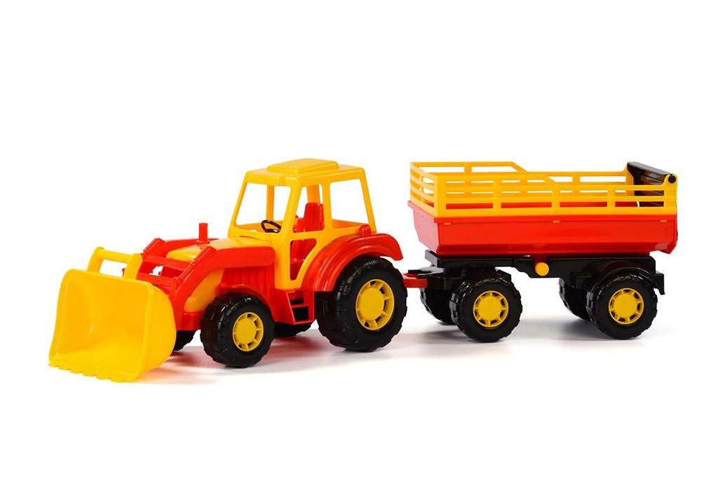 Wader Altaj transporto priemonė, traktorius su priekaba Nr.2 ir kaušu