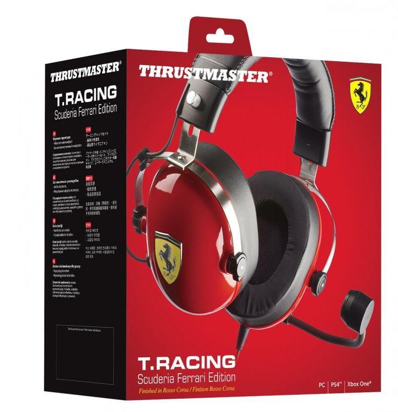 Thrustmaster | Ausinės Žaidimams | DTS T Racing Scuderia Ferrari Edition | su laidu | Over-Ear | Raudona/Juodas