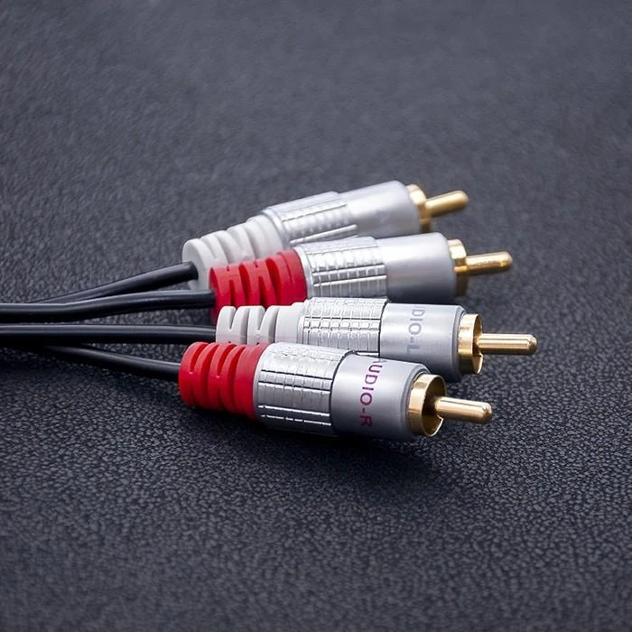Qoltec RCA laido kištukai su spalvotu žymėjimu