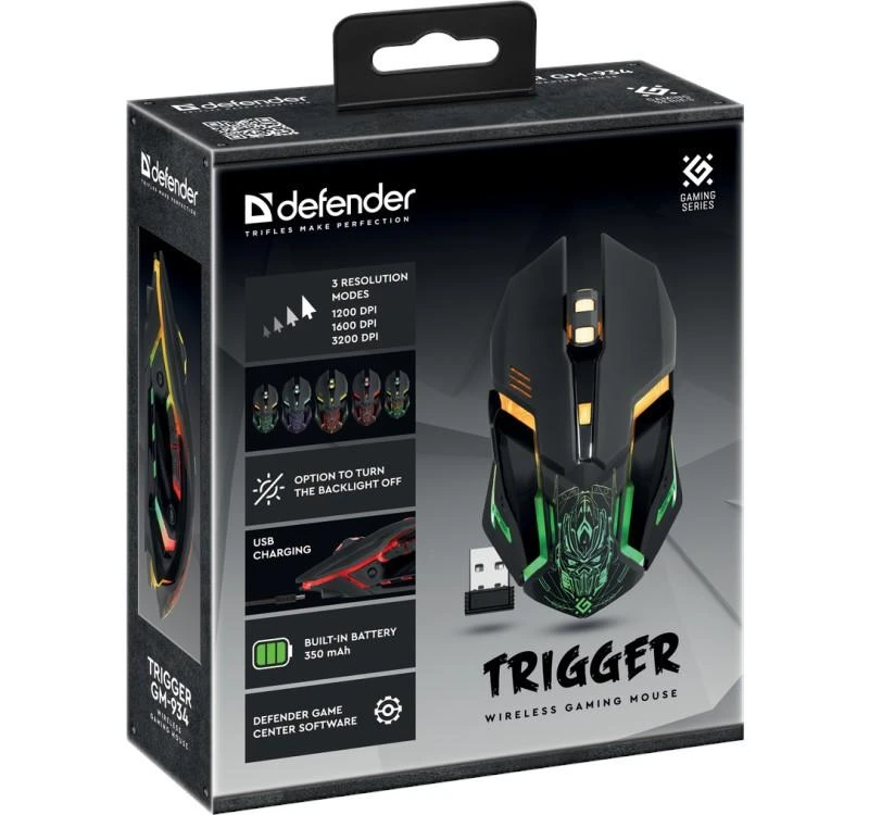 Kompiuterio Pelė - Defender GM-934 3200dpi Optinė Be Laidų