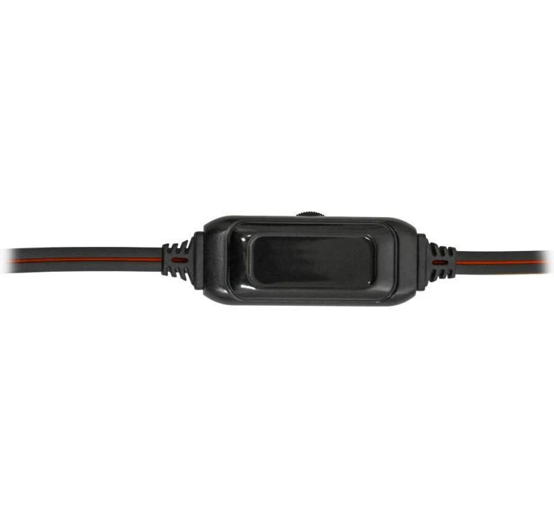 Defender laidinės ausinės su mikrofono kovine galvute g-185 juoda ir raudona 64106