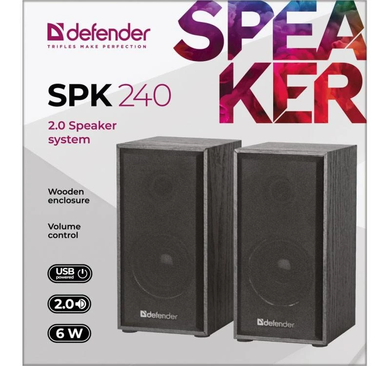Kompiuterio kolonėlės DEFENDER 2.0 Speaker System 2x3W RMS, SPK240, 65224