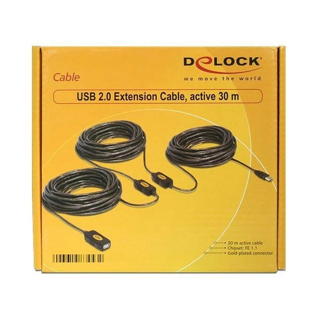 DELOCK kabelis USB 2.0 plėtinys, aktyvus 30 m