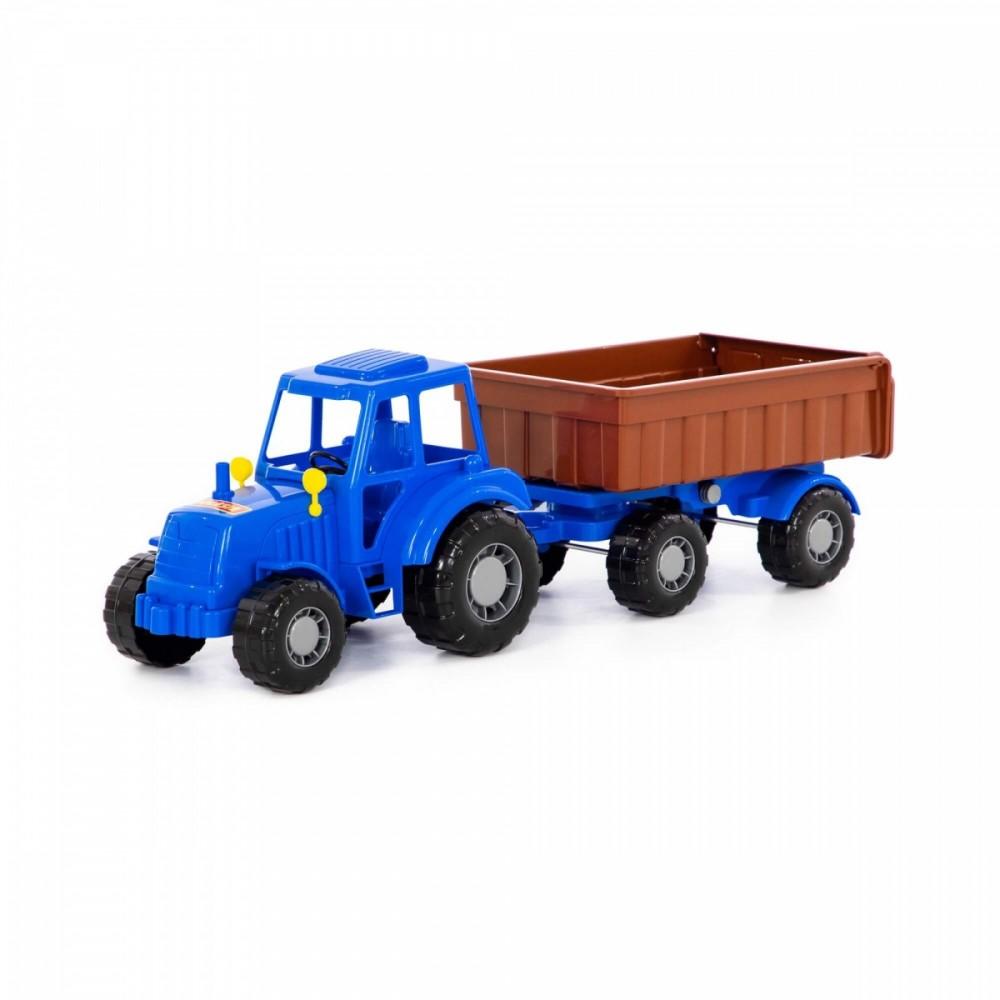 Polesie 84750 Traktorius Altaj mėlyna su priekaba Nr1 tinkle