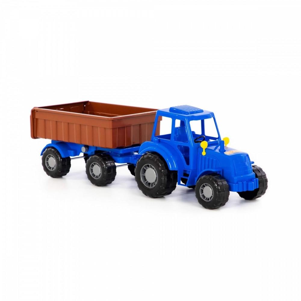 Polesie 84750 Traktorius Altaj mėlyna su priekaba Nr1 tinkle