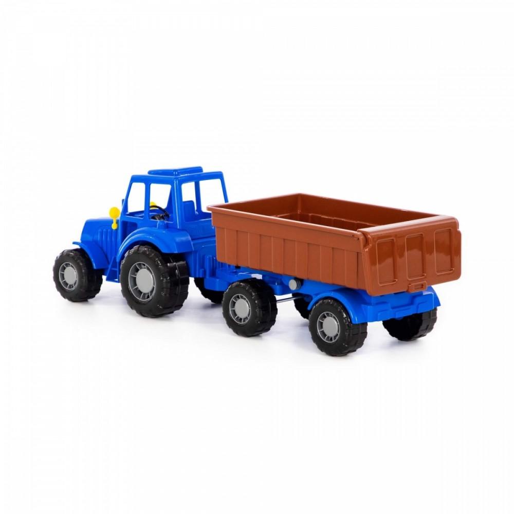 Polesie 84750 Traktorius Altaj mėlyna su priekaba Nr1 tinkle