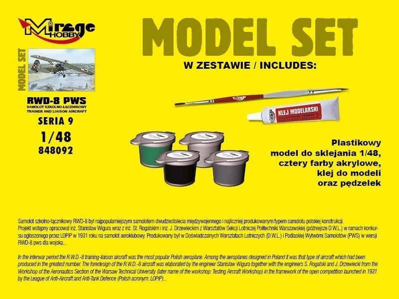 Mirage Hobby Mirage RWD-8 PWS modelio rinkinys