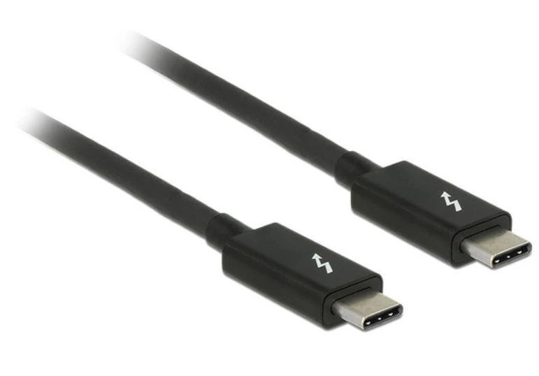 DELOCK laidas Thunderbolt 3 USB-C kištukas > USB-C vyriškas pasyvus 1,0 m 5 A 20 Gb/s juodas