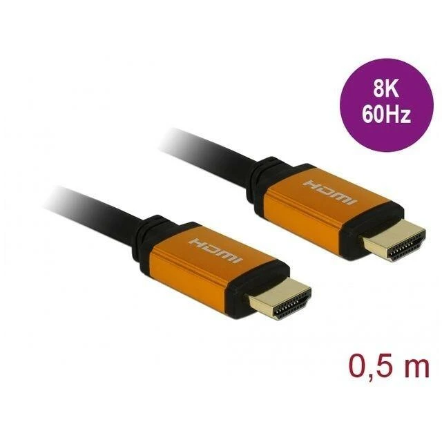 DELOCK itin didelės spartos HDMI kabelis 48 Gbps 8K 60 Hz 0,5 m