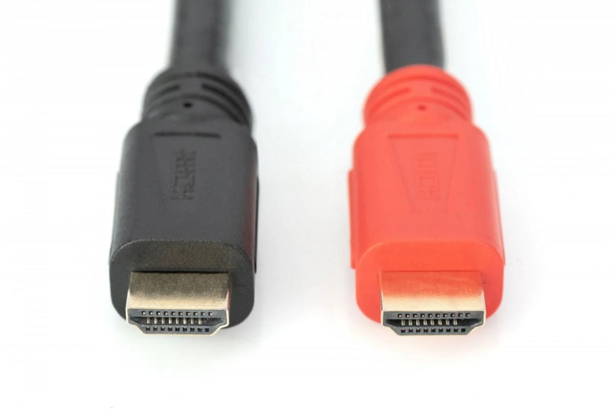 Assmann Electronic ASSMANN HDMI didelės spartos jungties kabelis tipas A w amp. M M 15.0m w Ethernet Ultra HD 24p CE auksinis bl