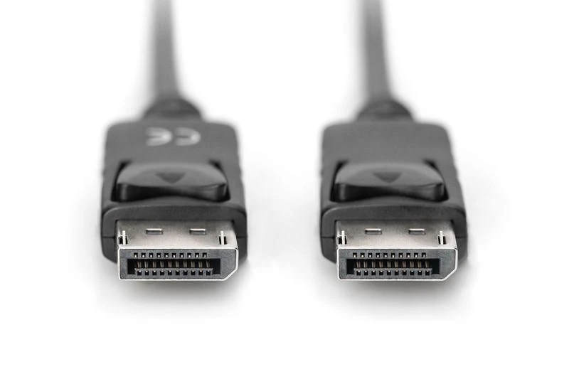 DisplayPort kabelio jungtys su fiksatoriais