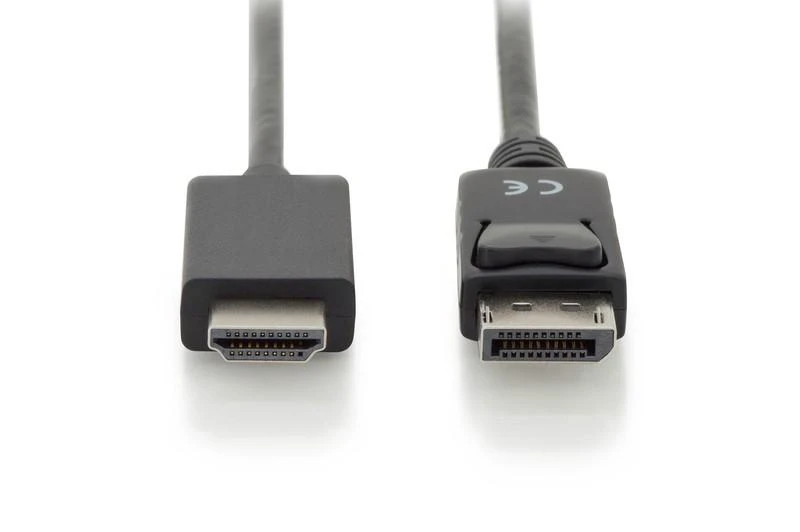 DisplayPort į HDMI kabelio jungtys