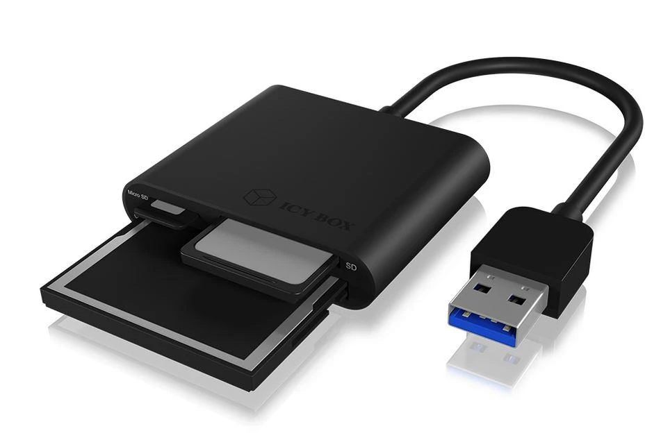 ICYBOX IB-CR301-U3 Icy Box Išorinis kortelių skaitytuvas USB 3.0, CF, SD, Micro SD