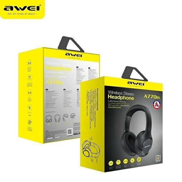 AWEI A770BL Bluetooth Ausinės juodos spalvos