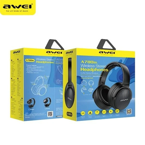 AWEI Ausinės A780BL Juodas, Belaidės, Over-Ear