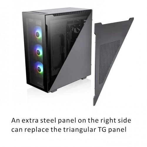 Thermaltake Divider 500 ARGB grūdintas stiklas - Juoda