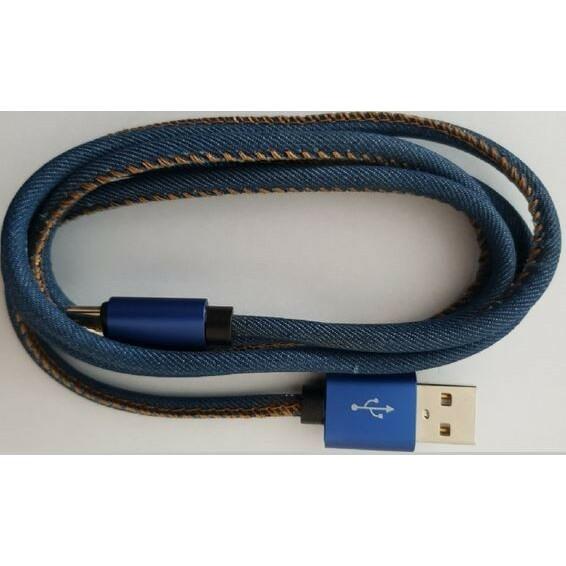 GEMBIRD CC-USB2J-AMmBM-2M-BL Gembird Premium džinsai (džinsiniai) Micro-USB laidas su metalinėmis jungtimis, 2m, mėlynas