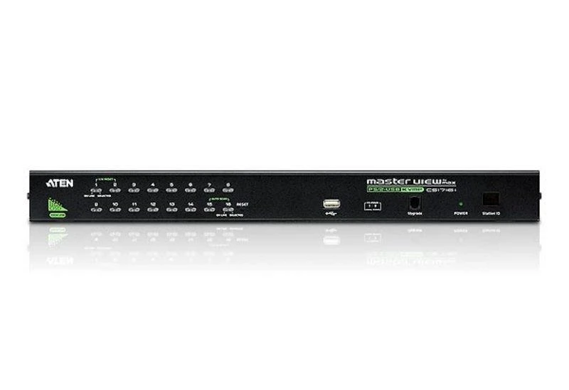 Aten | 16 prievadų PS/2-USB VGA KVM jungiklis su Daisy-Chain prievadu ir USB periferiniu palaikymu | CS1716A