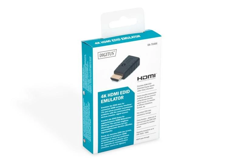 Assmann Electronic DIGITUS HDMI EDID emuliatorius plėtiniams jungikliams skirstytuvas matricos jungiklis juodas
