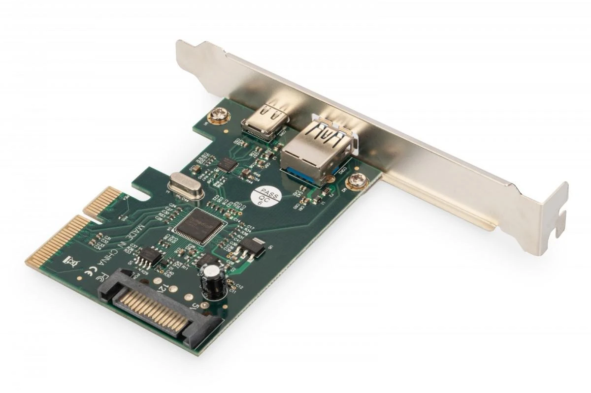 Assmann Electronic Assmann elektroninė DIGITUS PCIe kortelė C tipo USB + A tipo USB