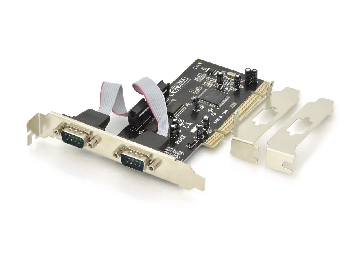 Assmann Electronic DIGITUS Serial I/O 2-port PCI Add-On Card 2 X DB9 M Slot Bracket MCS9865 chipset