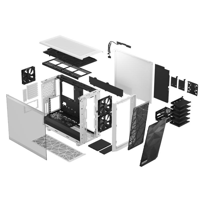 Fractal Design | Meshify 2 Compact Clear Tempered Glass | ATX | Baltas