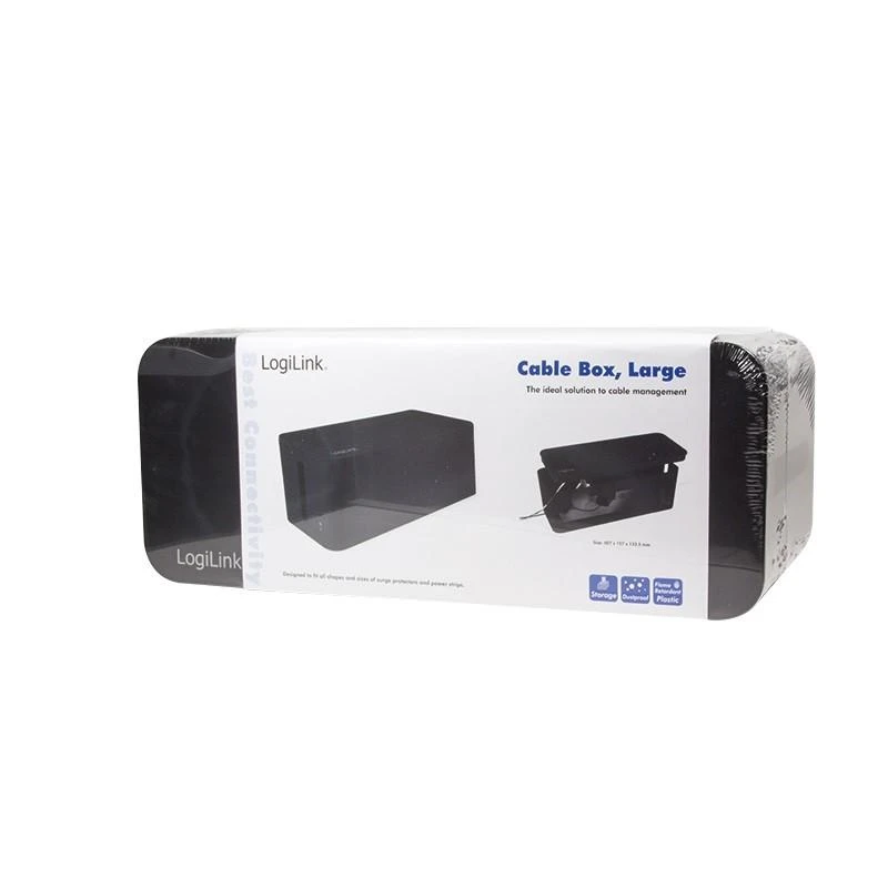 LOGILINK KAB0062 LOGILINK - Kabelių dėžutė, 407x157x133,5mm, Juodas