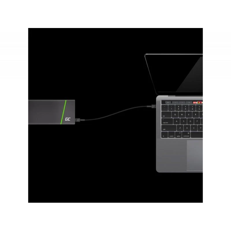 Green Cell Žalias Cell Žalias CELL kabelis GC PowerStream USB-C - USB-C 120cm maitinimo tiekimas 60W 480 Mbps Ultra Charge QC 3.0