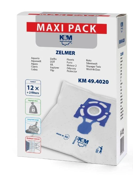 K&M 49.4020 Zelmer 12 vnt. + 2 filtry