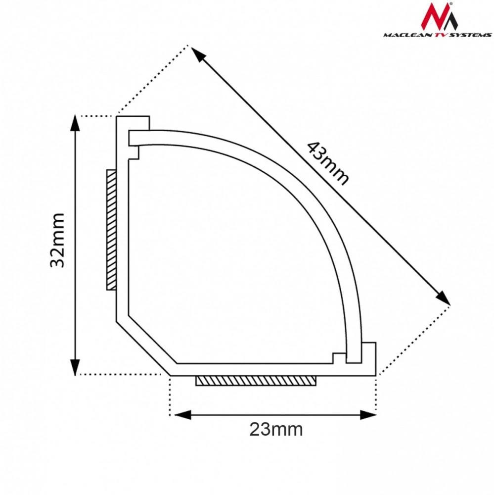 Laidų Organizatorius - Maclean Mctv-575 Flex Tube, Baltas