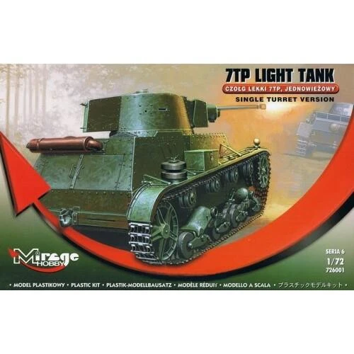 Klijuojamas modelis Mirage Lengvas bakas 7TP Vieno bėgio