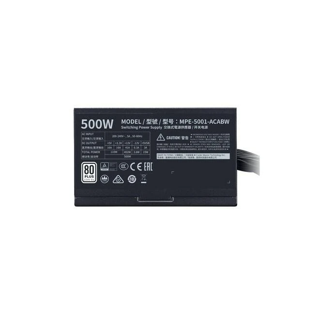 COOLER MASTER MPE-5001-ACABW-EU PSU Baltas 500W V2 80+