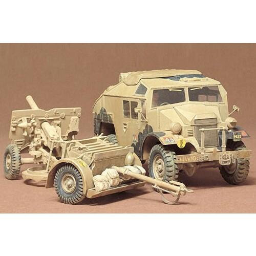 Tamiya – britų 25pdr.field pistoletas ir keturių ginklų traktorius Kanados Ford F.G.T., 1/35, 35044