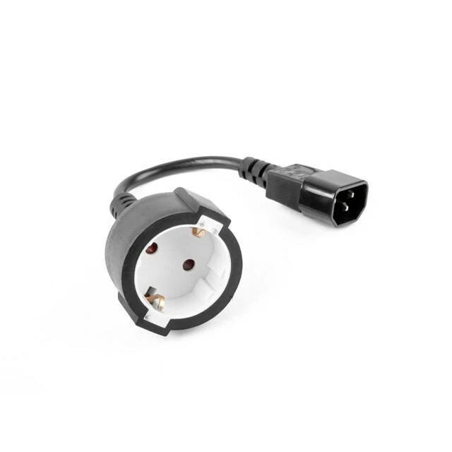 MicroConnect GEMBIRD PC-SFC14M-01 Gembird maitinimo adapterio laidas C14 vyriškas -> schuko moteriškas