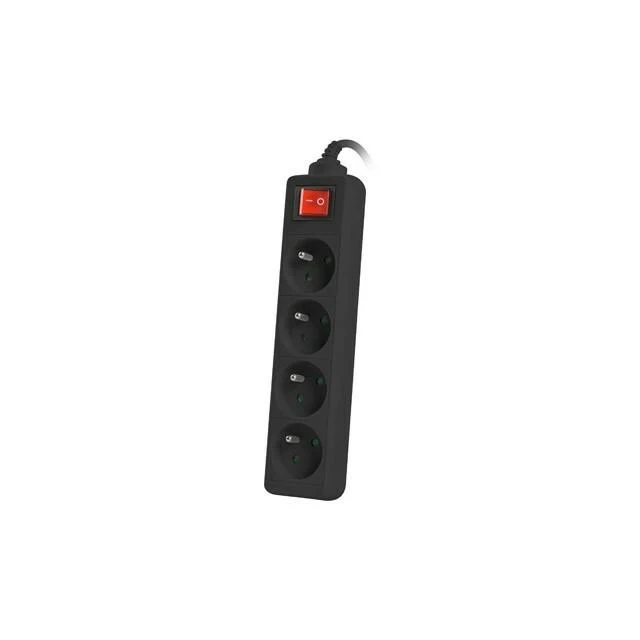 LANBERG PS1-04E-0150-BK 1.5M Juodas LANTERGE CURVE 4X 230V PL SU GRANDINĖS IŠJUNGIKLIU PILNAS VARINIS