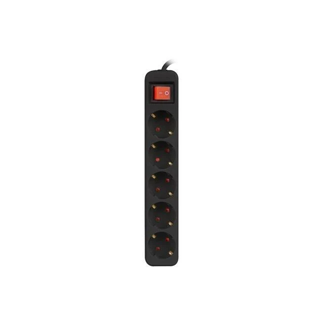 LANBERG Maitinimo juosta 5x Shuko 3m Automatinis jungiklis juodas
