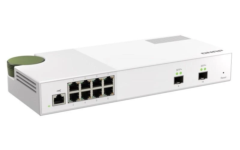 QNAP 8 prievadas 2,5 Gbps, 2 prievadas 10 Gbps SFP+ QSW-M2108-2S Žiniatinklio valdomas stalinis kompiuteris Maitinimo tipas Adapteriai